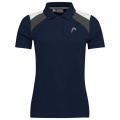 Head Tennis-Polo Club 22 Tech (Moisture Transfer Microfiber Technologie) dunkelblau Damen